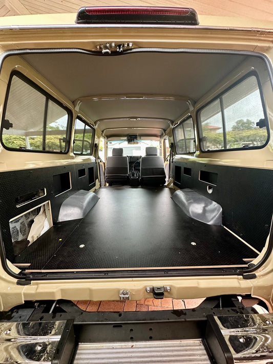 Toyota Troopcarrier Plywood Floor - Unwind Designs