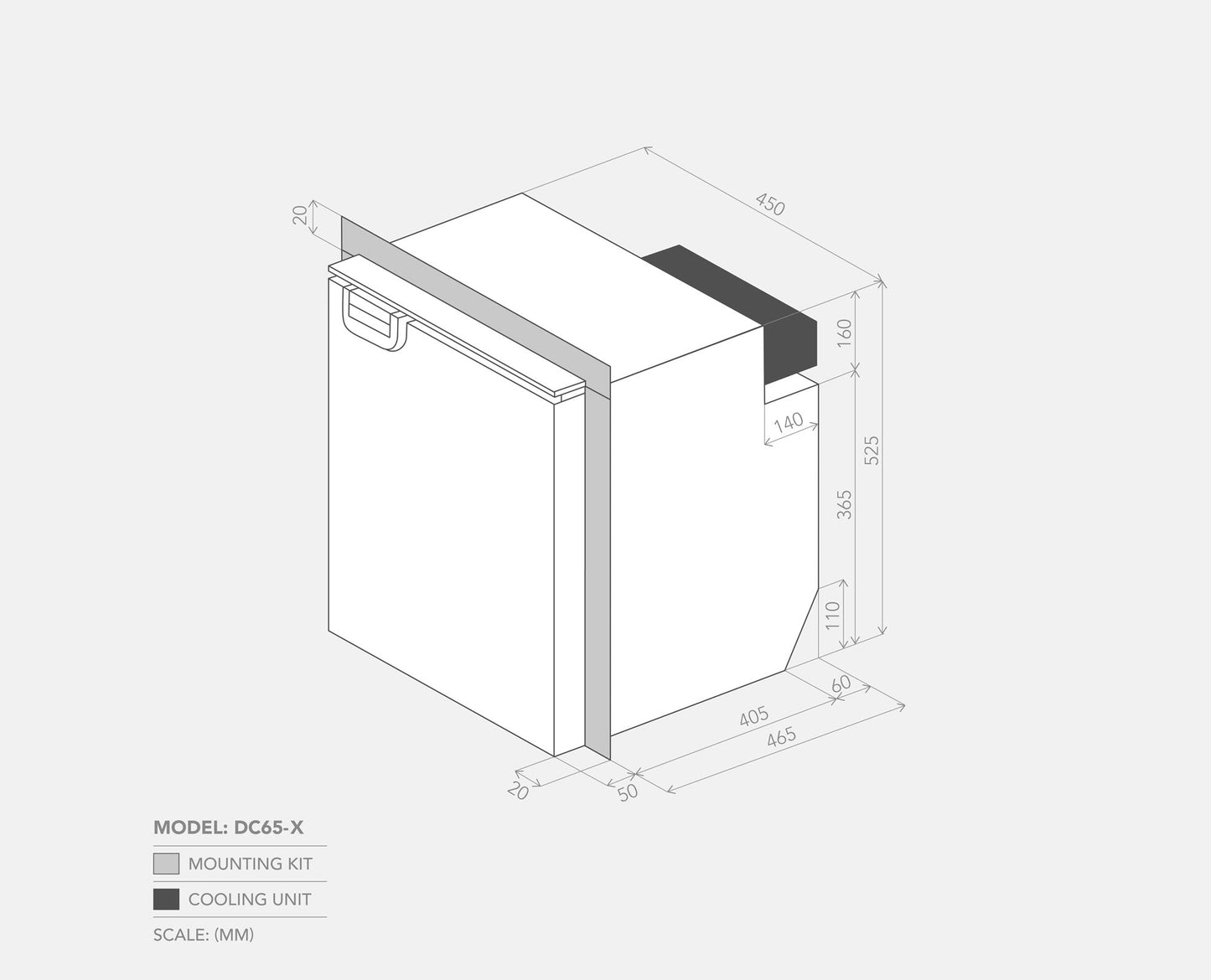 Bushman DC65-X 65L Caravan Fridge - 12V / 24V - Unwind Designs