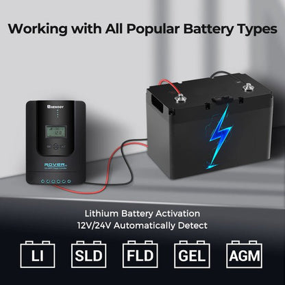 Solar Controller | Renogy | Rover Li 30 Amp MPPT Solar Charge Controller - Unwind Designs