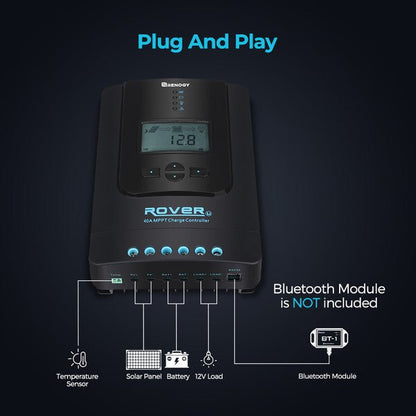 Solar Controller | Renogy | Rover Li 40 Amp MPPT Solar Charge Controller - Unwind Designs